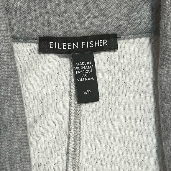 Eileen Fisher Double Layer Ripple Knit Notch Collar Jacket, Gray, Size S/P, NWT - Picture 4 of 8